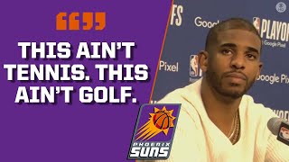 Chris Paul \& Devin Booker At A Loss For Words After Blowout Loss in Game 7 I CBS Sports HQ
