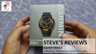 Garmin Venu 3 Health & Fitness GPS Smartwatch - Unboxing, Setup, Walkthrough and Thoughts (Malaysia)
