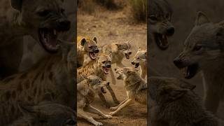 Wolf Pack vs Hyena Clan - Who Would Win a Fight? #hyena #wolf #animalbattle