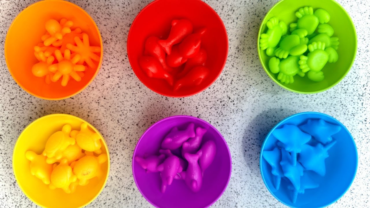 Fun with Colorful Fish Toys Learn Colors for Kids YouTube