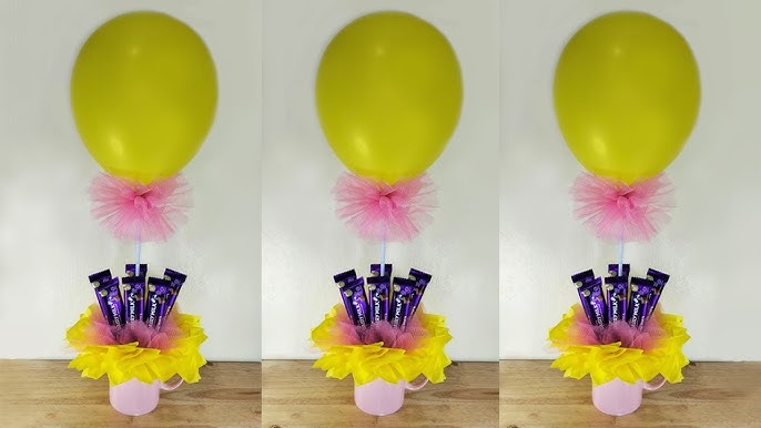 DIY Hot Air Balloon with Chocolate Bouquet / Bobo Balloon Bouquet / Balloon  Ideas 