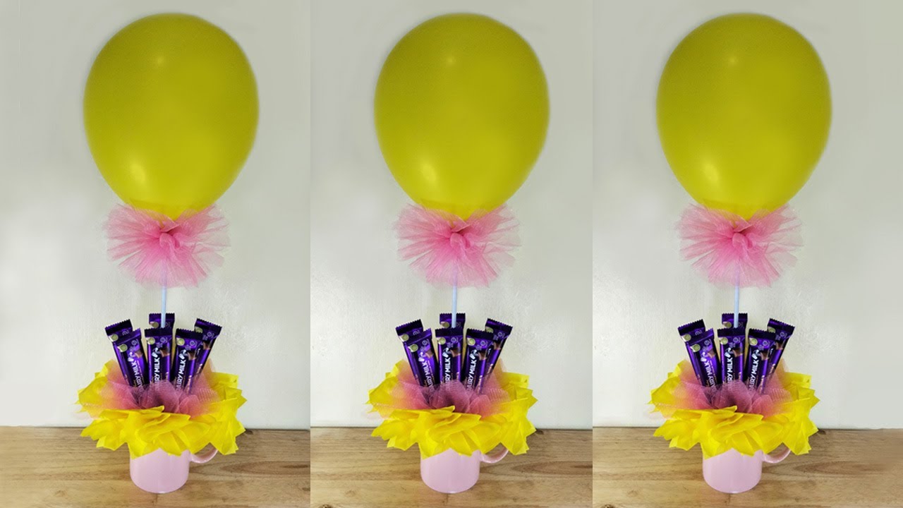 Easy DIY Bouquet Simple Balloon Bouquet Chocolate Gift Ideas