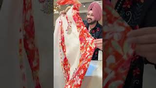Orange &amp; yellow Floral Print &amp; Embroidered Summerish party Wear Straight Suit Product Code
