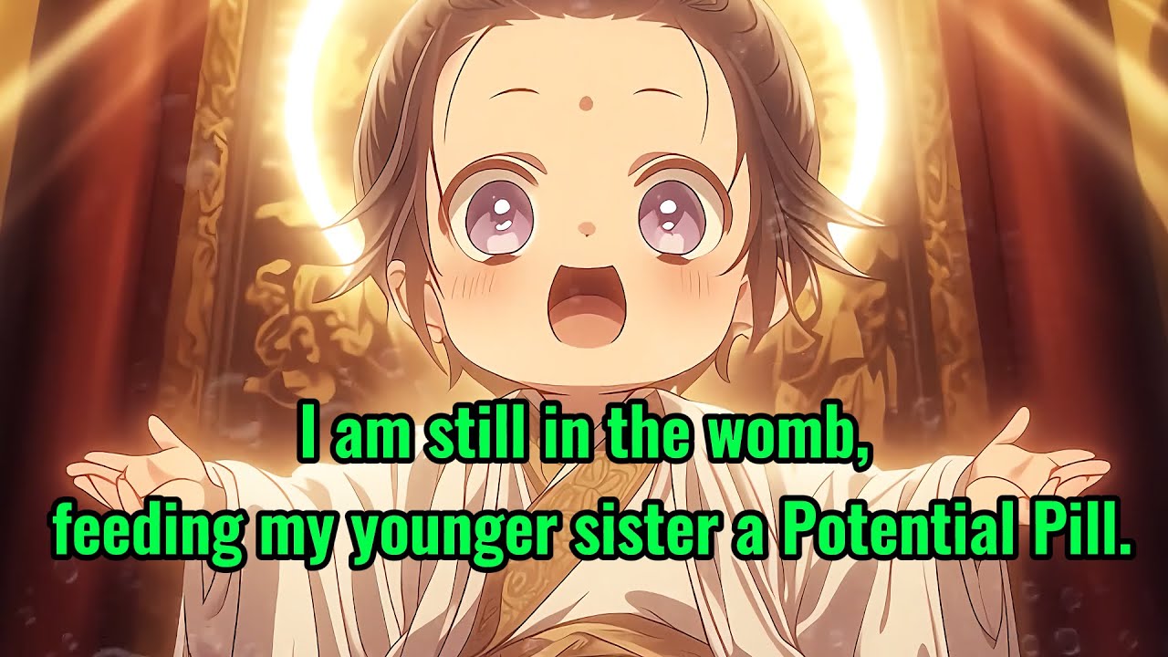 I am still in the womb, feeding my younger sister a Potential Pill.