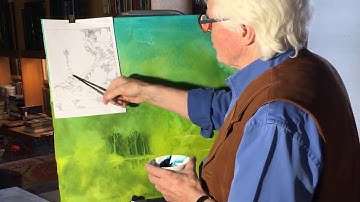 Roger Dean painting session2 for DBA album