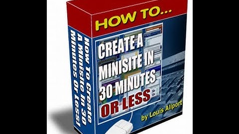 How To Create A Minisite In 30 Minutes Or Less