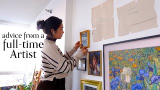 overcoming painting fears 🧚🏼‍♀️ oil paint with me, new gallery wall + Q&A screenshot 4