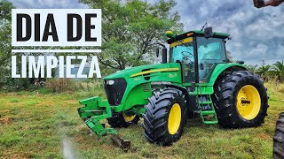 LAVANDO las HERRAMIENTAS, limpieza COMPLETA al JOHN DEERE 7210J y arreglando la BUTACA NEUMATICA