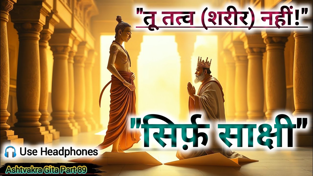 “तू तत्व नहीं… बस तत्वों का साक्षी है — यही देखना मुक्ति है | Ashtavakra Gita Part 89”