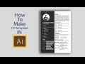 How to Create a Creative CV/Resume Template  Design in Adobe Illustrator CC Tutorial
