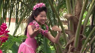 第14回フラ・ホオラウナ・アロハ2015 ソロ・ケイキ優勝者、岩井万純さん(Leialoha Hula Studio)