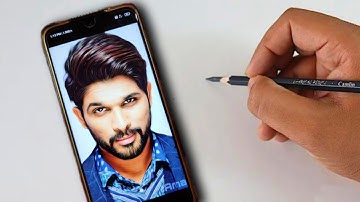 How to draw Allu Arjun Step by step | full sketch tutorial for beginners 🔥🔥