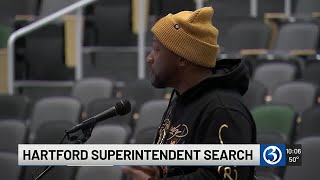 Parents, teachers, and community members voice their thoughts on superintendent search in Hartfor...