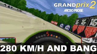 Grand Prix 2  Crash at Curva Grande (Mechanical Failure at 280 kph)