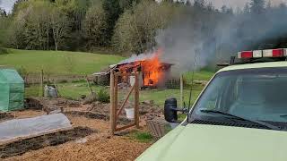1999 Ford F350 4x4 Wildland Brush Fire Truck Burning Down The House!