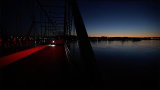 Sunset over the Susquehanna River in Harrisburg, Pa.