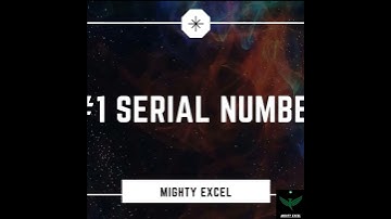 Basic Excel Tips & Trick  (Automatic Serial Number) Part 01 #Shorts #Msexcel #Serial Number