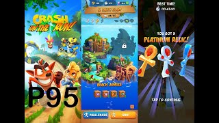 Crash Bandicoot: On the Run! - P95 - Beach Jungle - Time Trial - Platinum Relic screenshot 5
