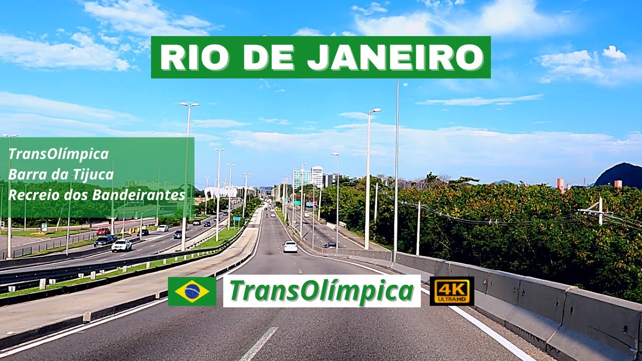 Rio de Janeiro | 4K | Passeio Virtual | Drive Tour | Transolímpica até o Recreio dos Bandeirantes