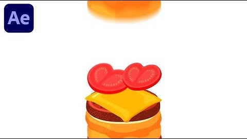 Looping Burger Animation In Adobe After Effects - After Effects Tutorial - No Plugins.
