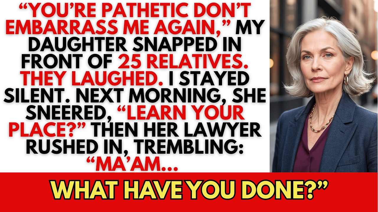 Моя дочь оскорбила меня в присутствии 25 родственников, а затем в комнату вошел ее адвокат и расс...