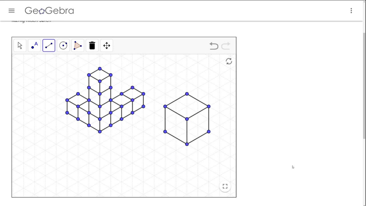 Geogebra isometrisk tegning 1 Østerby - YouTube