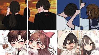 Couples Matching Profile Pictures | Half Matching Couple DP | Cartoon Couple DPs/Pics/Photos/Images