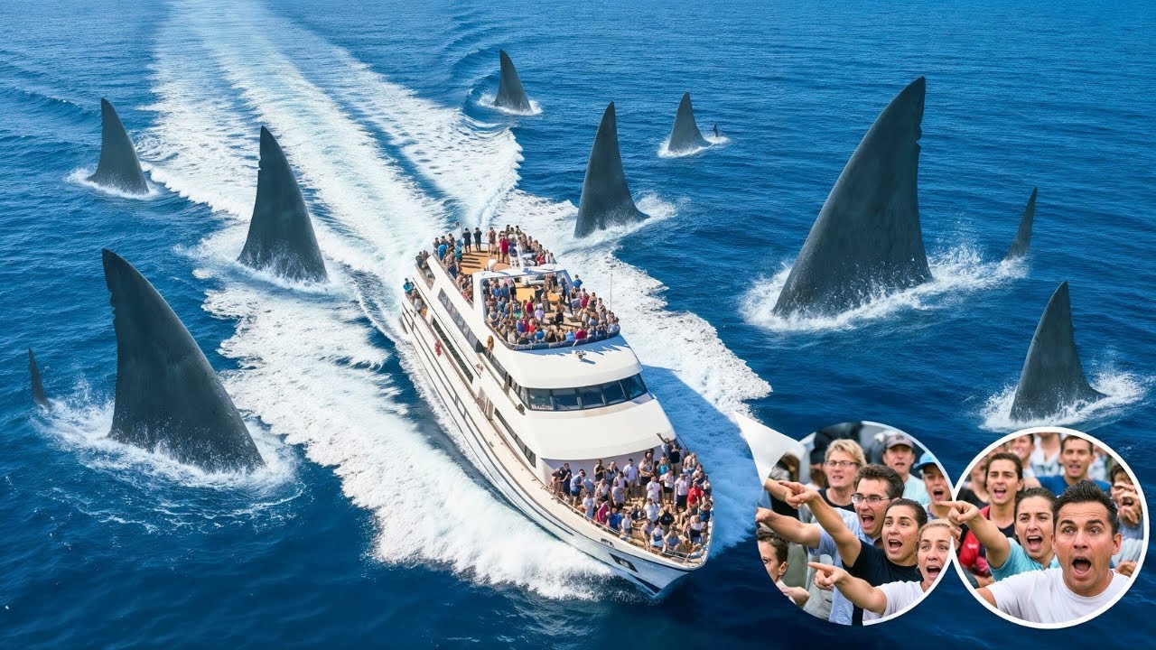 US Navy Rescues Tourist Boat Attacked by Multiple Giant Sharks
