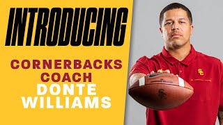 USC Football - Cornerbacks Coach Donte Williams Introduction