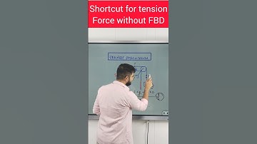 बिना Free Body Diagram बनाये  Tension Force in Pulley Block System solve करे 10 सेकंड में #shorts