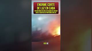 Apagon masivo en CABA por incendio en Edesur #apagon #caba #edesur #cortedeluz #desastre #jorgemacri