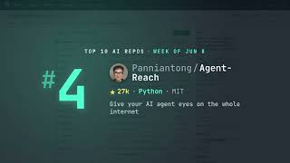 Famous Top 10 AI GitHub Repos This Week — Week of Jun 8 Wealth