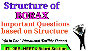 Structure of Borax | Easy Trick | Important Questions related to Structure #jee #mains #neet #borax
