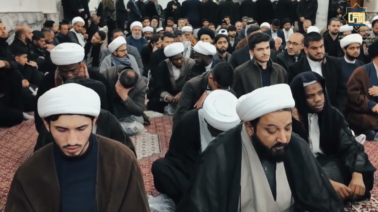  جانب من حضور سماحة المرجع اليعقوبي (دام ظله) في مجلس تأبين  السيد علي الخامنئي (رفع الله مقامه). 