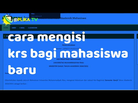 cara mengisi krs bagi mahasiswa umri