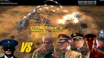 C&C Generals Contra X Beta 1 VS 5 Insane AI (One Man Army: Cyber General)
