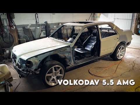 Mercedes W124 project "WOLF" with a 5.5 AMG compressor. It's come to life!