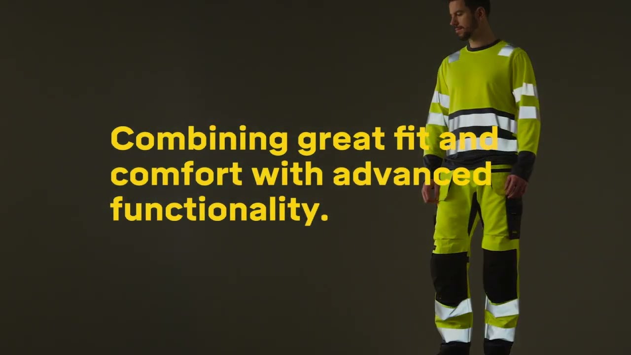Snickers Workwear   High Visibility Work Trousers 6730 + 6230
