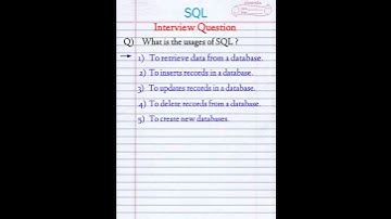 What is the use of SQL | SQL interview question | #short #sql