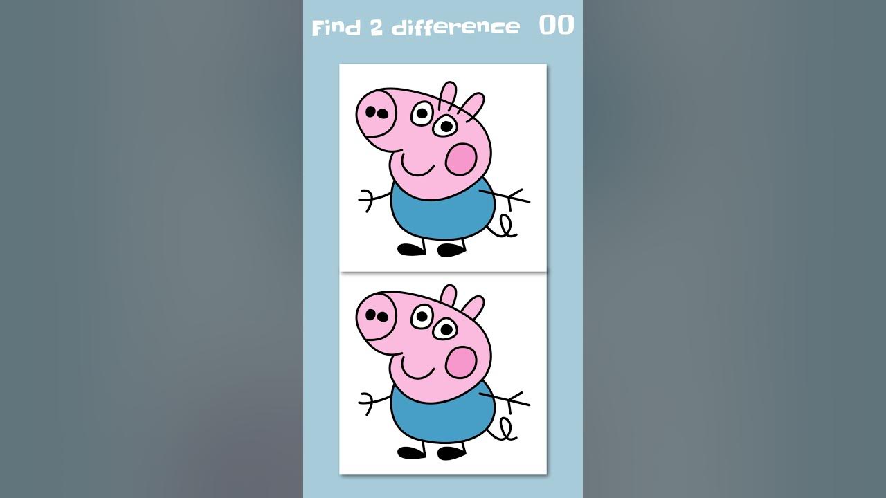 Spot The Difference: Can You Find The 2 Difference in this Peppa Pig ...