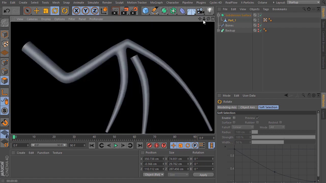 Cinema 4D - Modeling and Rigging simple Dragon Wings - Part 3