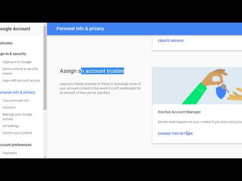 Inactive Account manager or Account trustee for Google Account | What happens to account after death