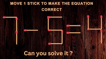 Turn the wrong equation into correct just in 1 move  #puzzle #matchstick #mathpuzzle #matches