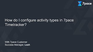 How do I configure activity types in 7pace Timetracker extension for Azure DevOps?