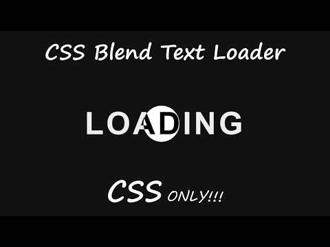 Blend Text Loader HTML CSS | Loader CSS Animation