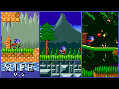 SONIC 1 COM AS FASES DO MEGA E MASTER JUNTOS - SONIC 1 EXPANDED 1.1 (COM TODAS AS 7 ESMERALDAS)