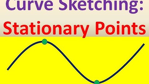 Curve Sketching (Part 1): Stationary Points