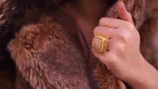 Sümerce Iyidilek Tabletli Kenarı Tırtıklı Kare Yüzükmat Altın