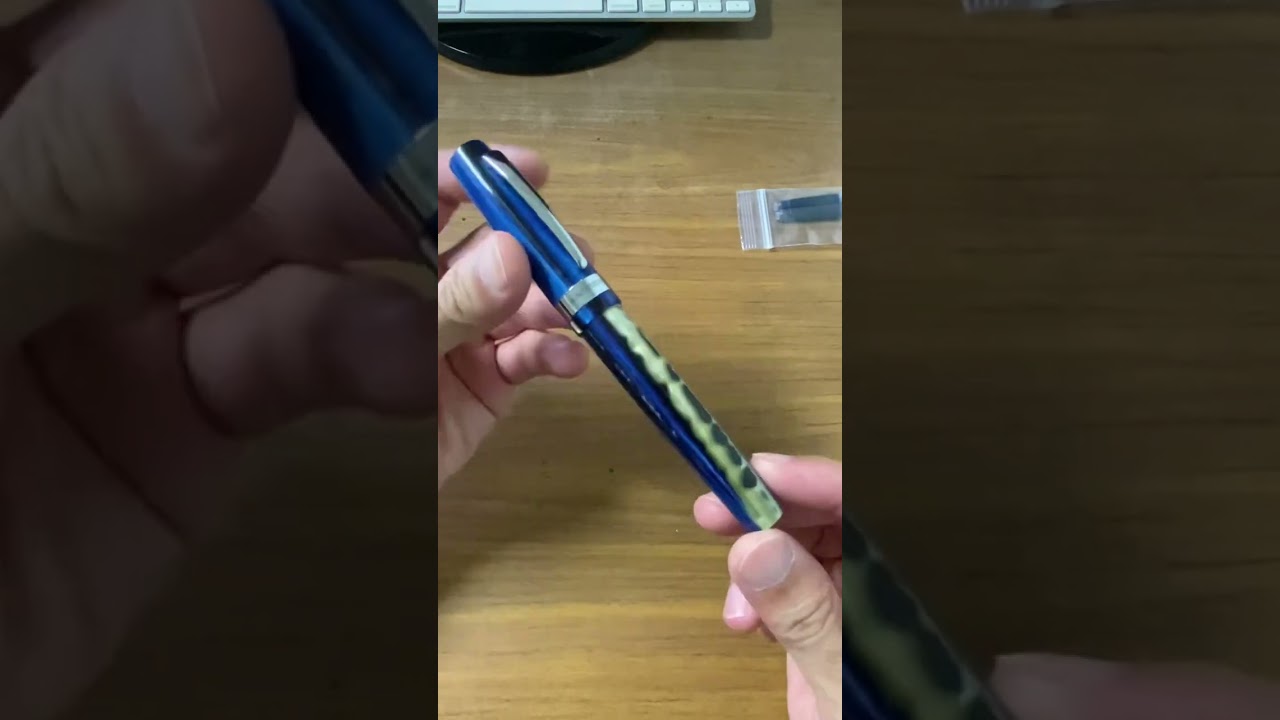 Monteverde Giant Sequoia Blue and Chrome Fountain pen Unboxing 