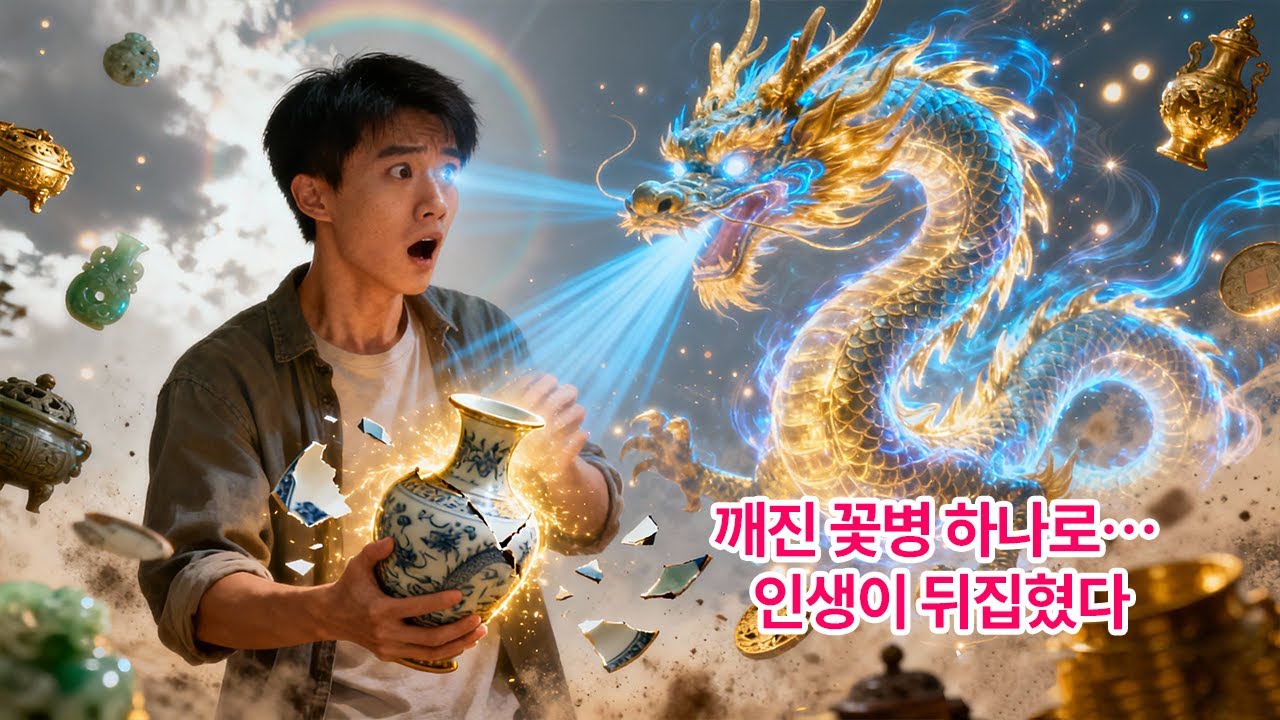 가난한 청년이 꽃병을 깨뜨렸는데… 신룡을 구하고 ‘투시 신안’ 각성?! 한눈에 보물 감정해 부자가 된 남자!